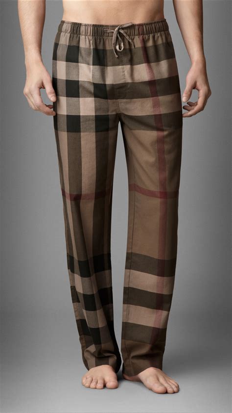 burberry mens pj pants|burberry trousers for men.